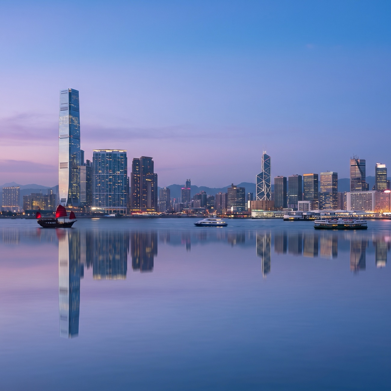 Hong Kong business district